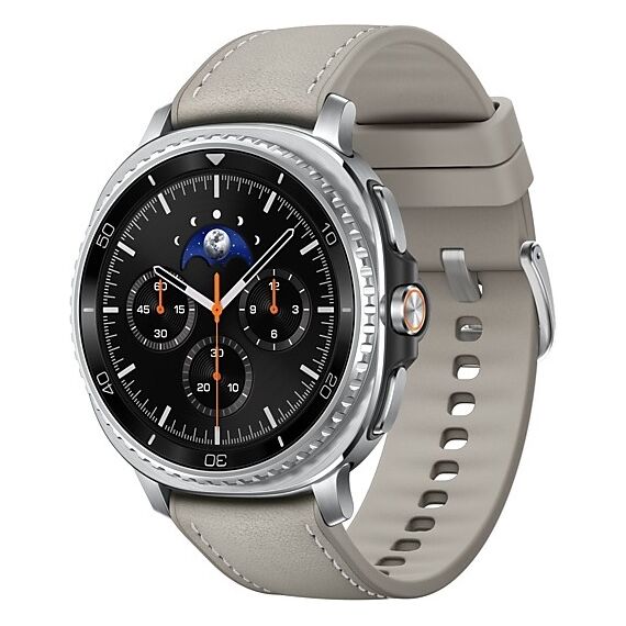 Galaxy Watch8 Classic | 46 мм | Black | Hybrid/Taupe | S/M/L, Размер: 46 мм, Цвет: Black, Тип ремешка: Hybrid, Цвет ремешка: Taupe, Размер ремешка: S/M/L, Подключение часов: Bluetooth / Wi-Fi